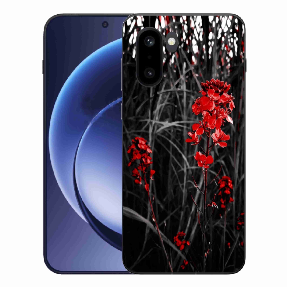 Gelový kryt mmCase na One Plus 15R - červená rostlina