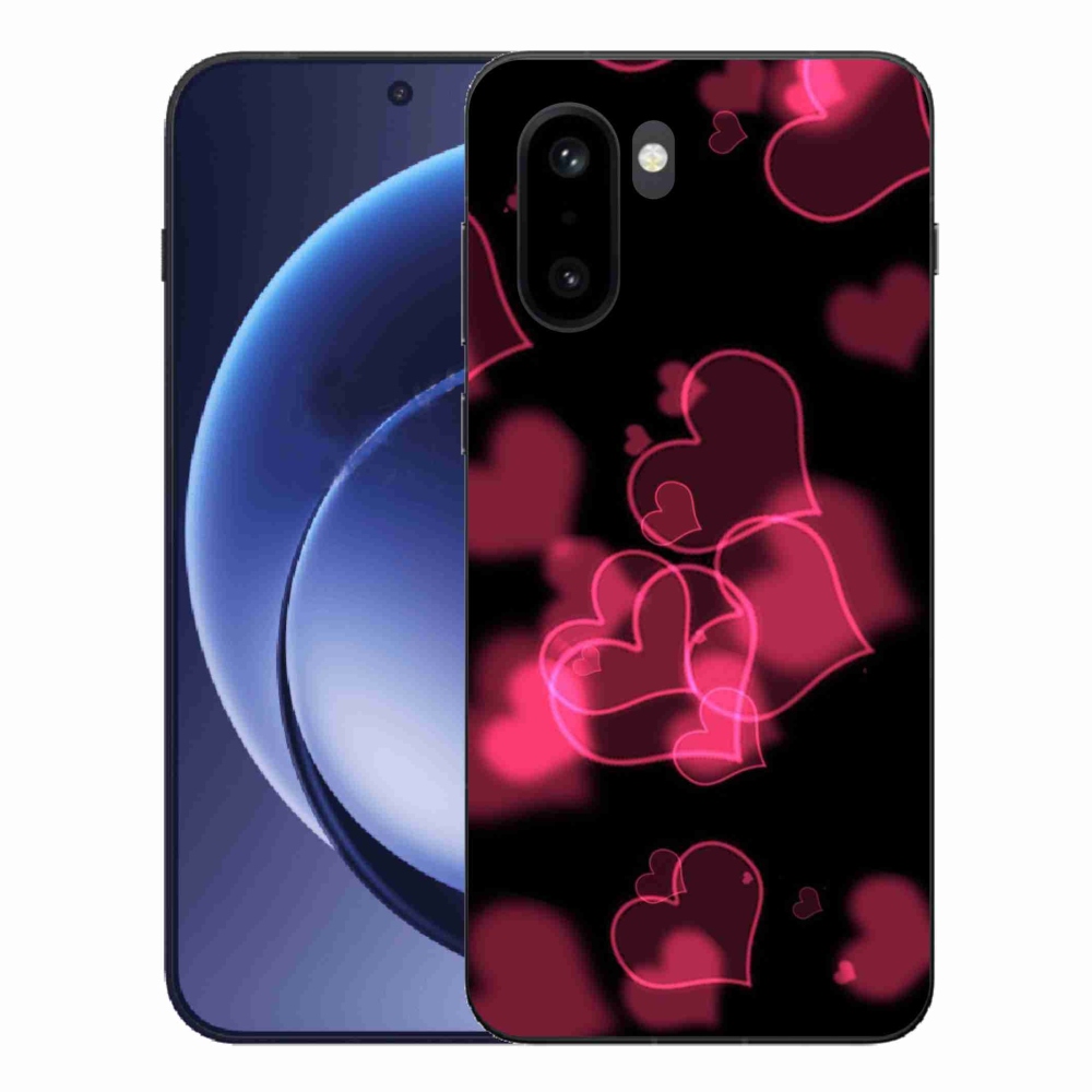 Gelový kryt mmCase na One Plus 15R - červená srdíčka