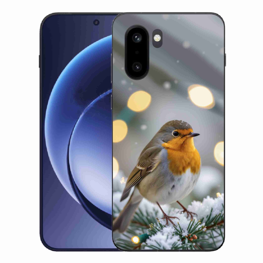 Gelový kryt mmCase na One Plus 15R - červenka v zimě