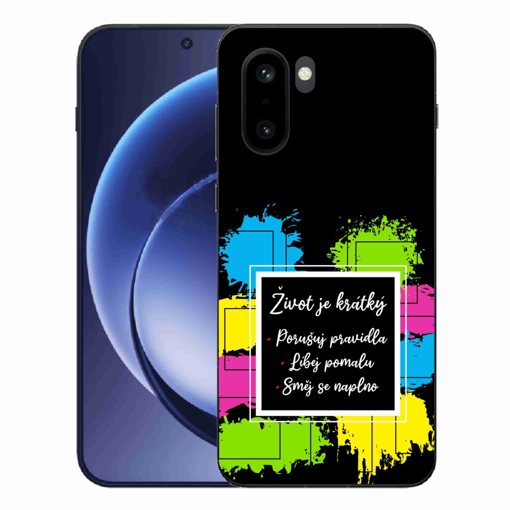 Gelový kryt mmCase na One Plus 15R - citát 5 černé pozadí