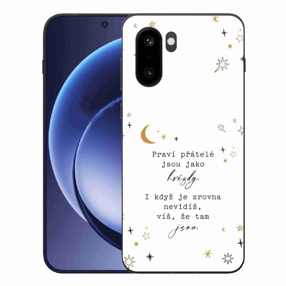 Gelový kryt mmCase na One Plus 15R - citát 6 bílé pozadí