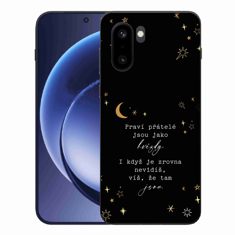Gelový kryt mmCase na One Plus 15R - citát 6 černé pozadí