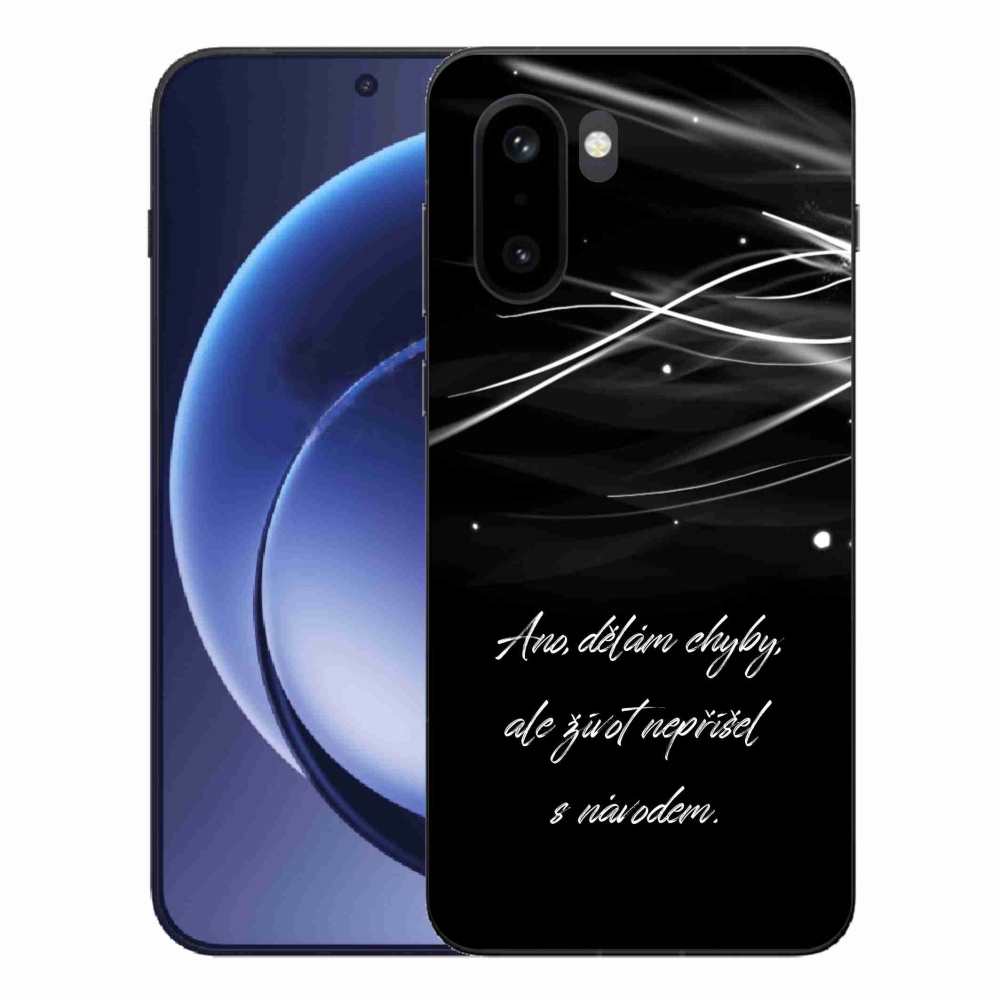 Gelový kryt mmCase na One Plus 15R - citát černé pozadí