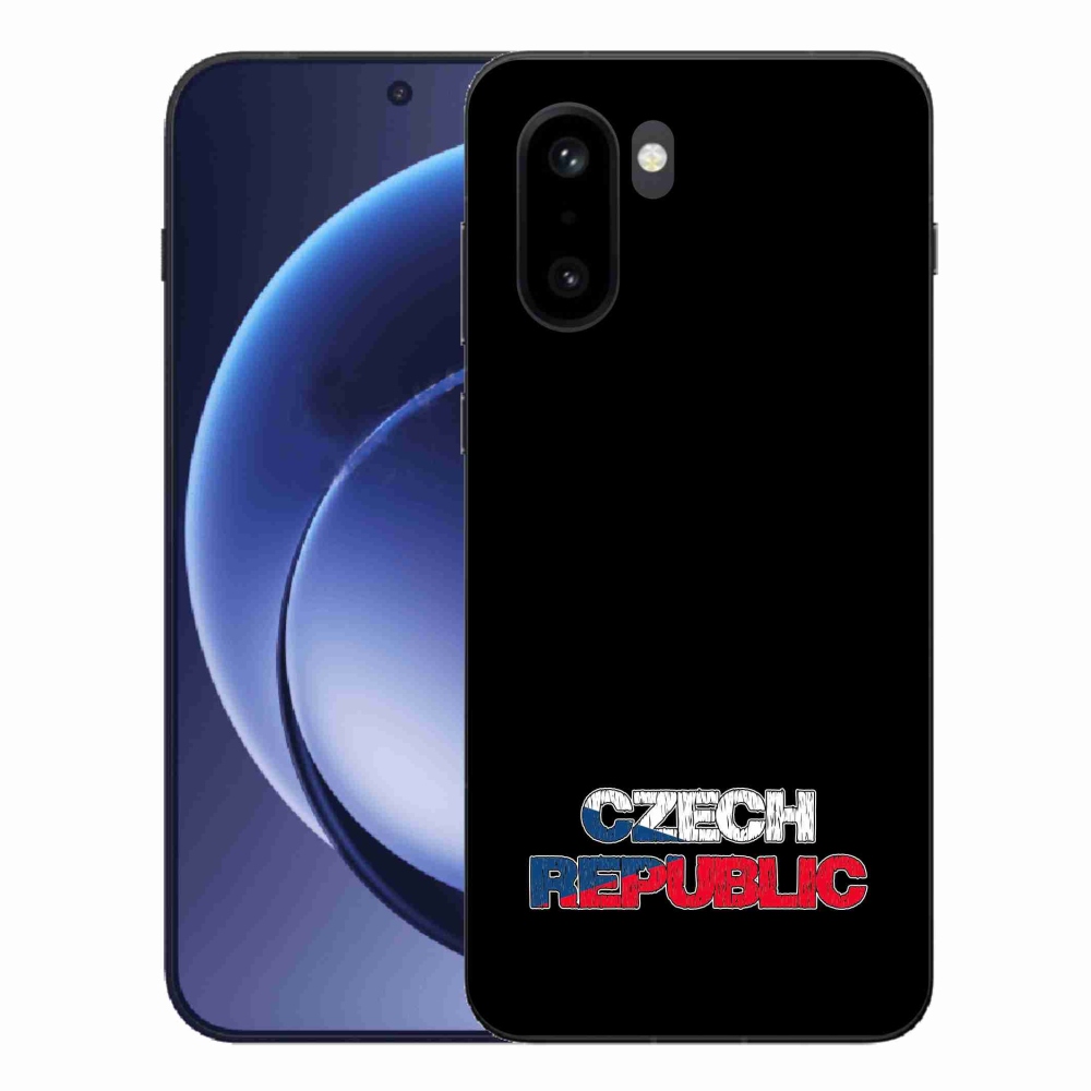 Gelový kryt mmCase na One Plus 15R - Czech Republic černé pozadí