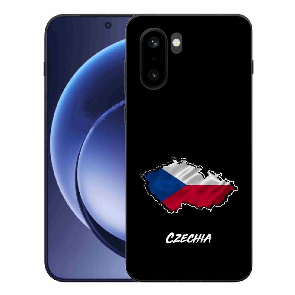 Gelový kryt mmCase na One Plus 15R - Czechia černé pozadí