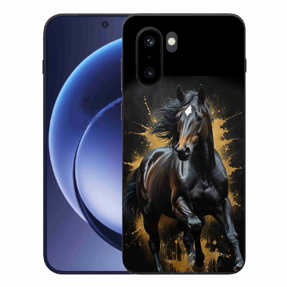 Gelový kryt mmCase na One Plus 15R - elegantní černý hřebec