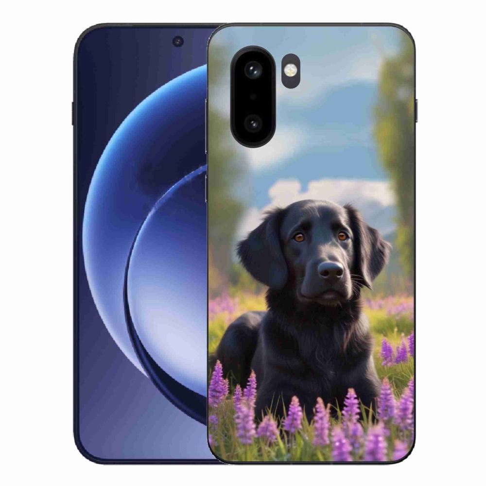 Gelový kryt mmCase na One Plus 15R - elegantní černý retrívr