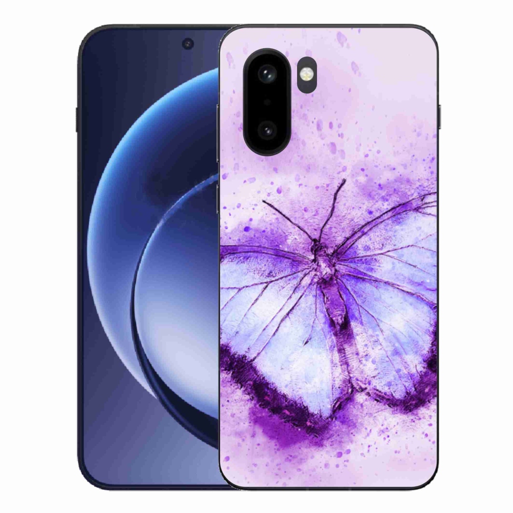 Gelový kryt mmCase na One Plus 15R - fialový motýl