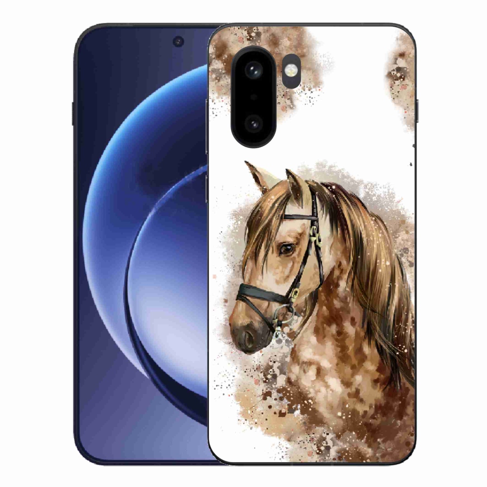 Gelový kryt mmCase na One Plus 15R - hnědý kreslený kůň