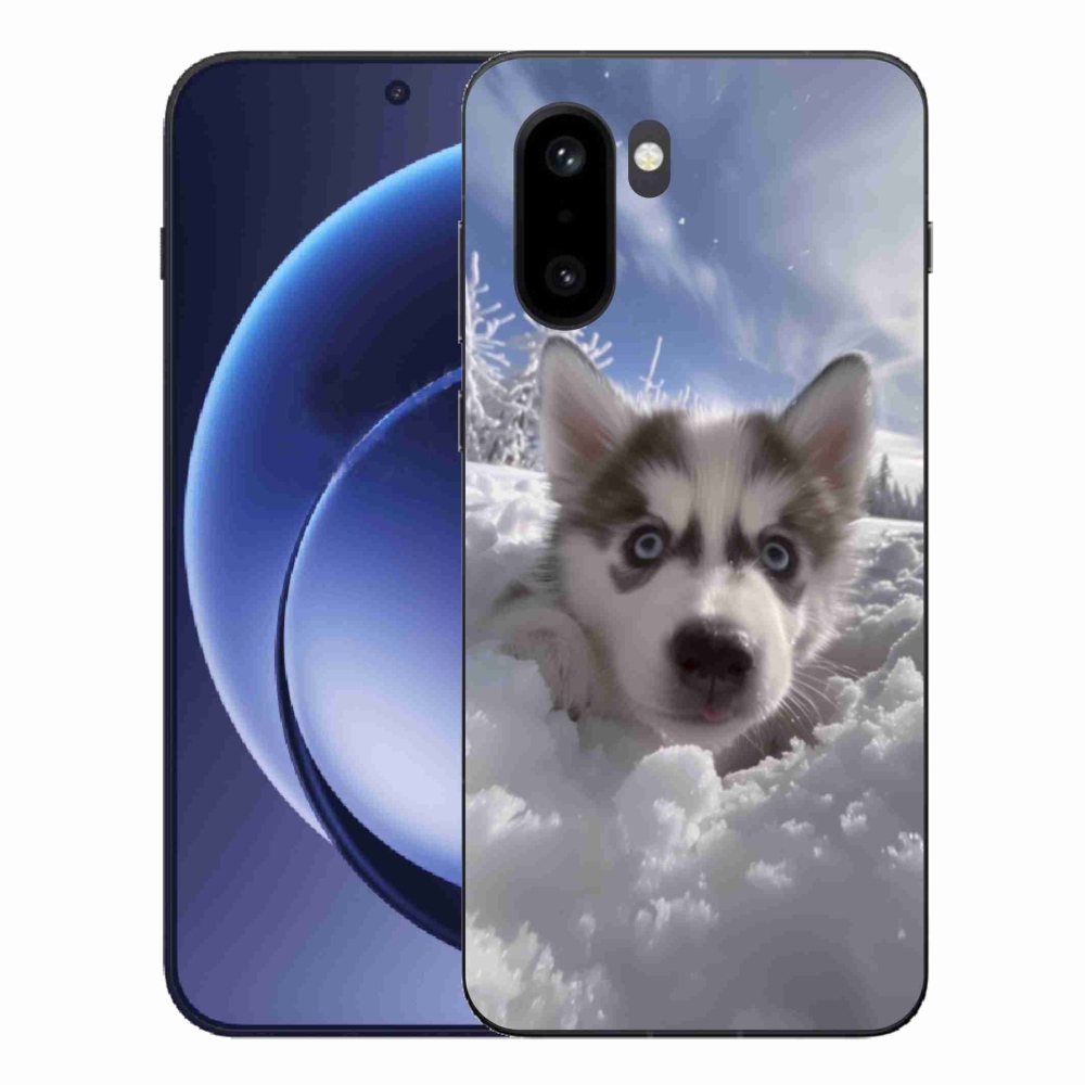 Gelový kryt mmCase na One Plus 15R - husky ve sněhu
