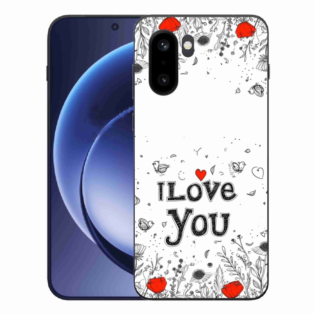 Gelový kryt mmCase na One Plus 15R - I love you bílé pozadí