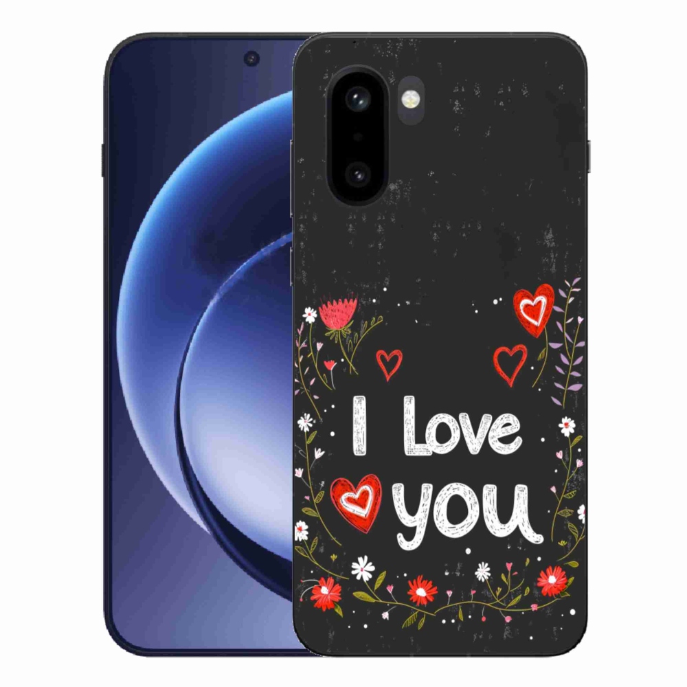 Gelový kryt mmCase na One Plus 15R - I love you černé pozadí