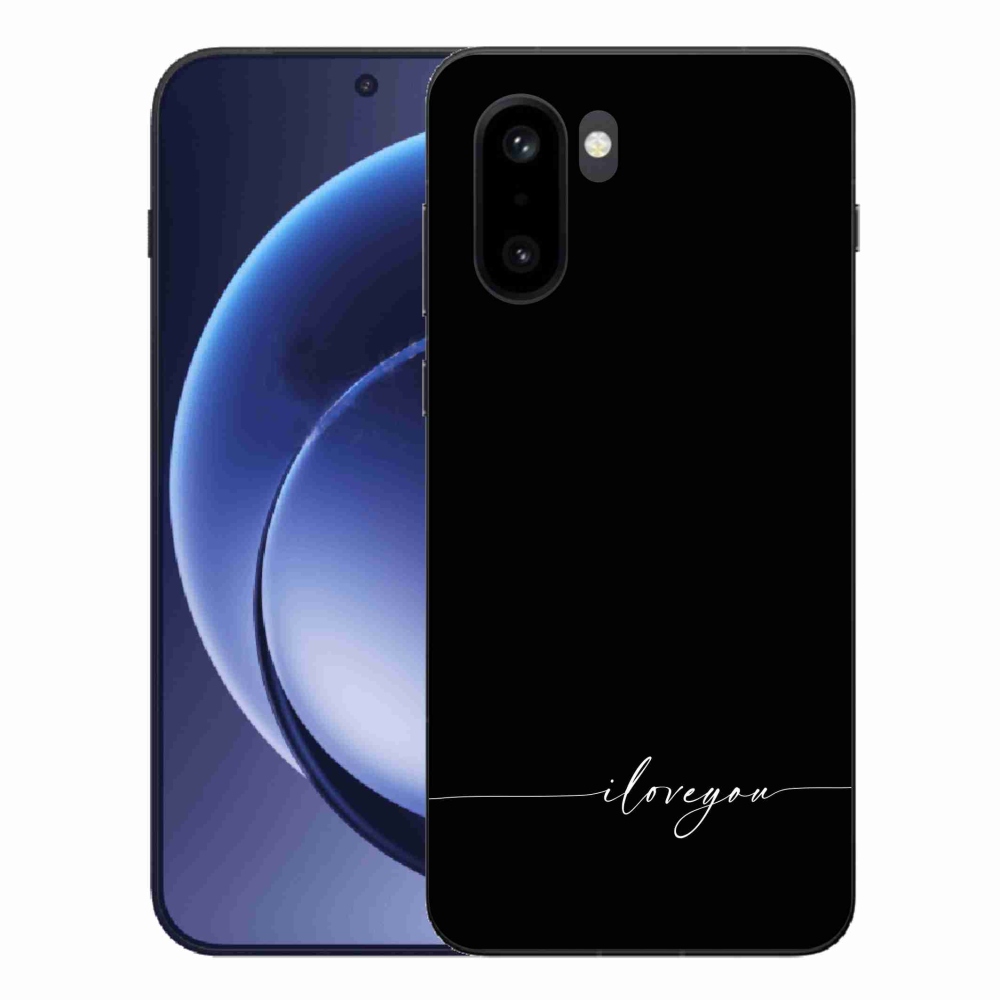 Gelový kryt mmCase na One Plus 15R - I love you černé pozadí