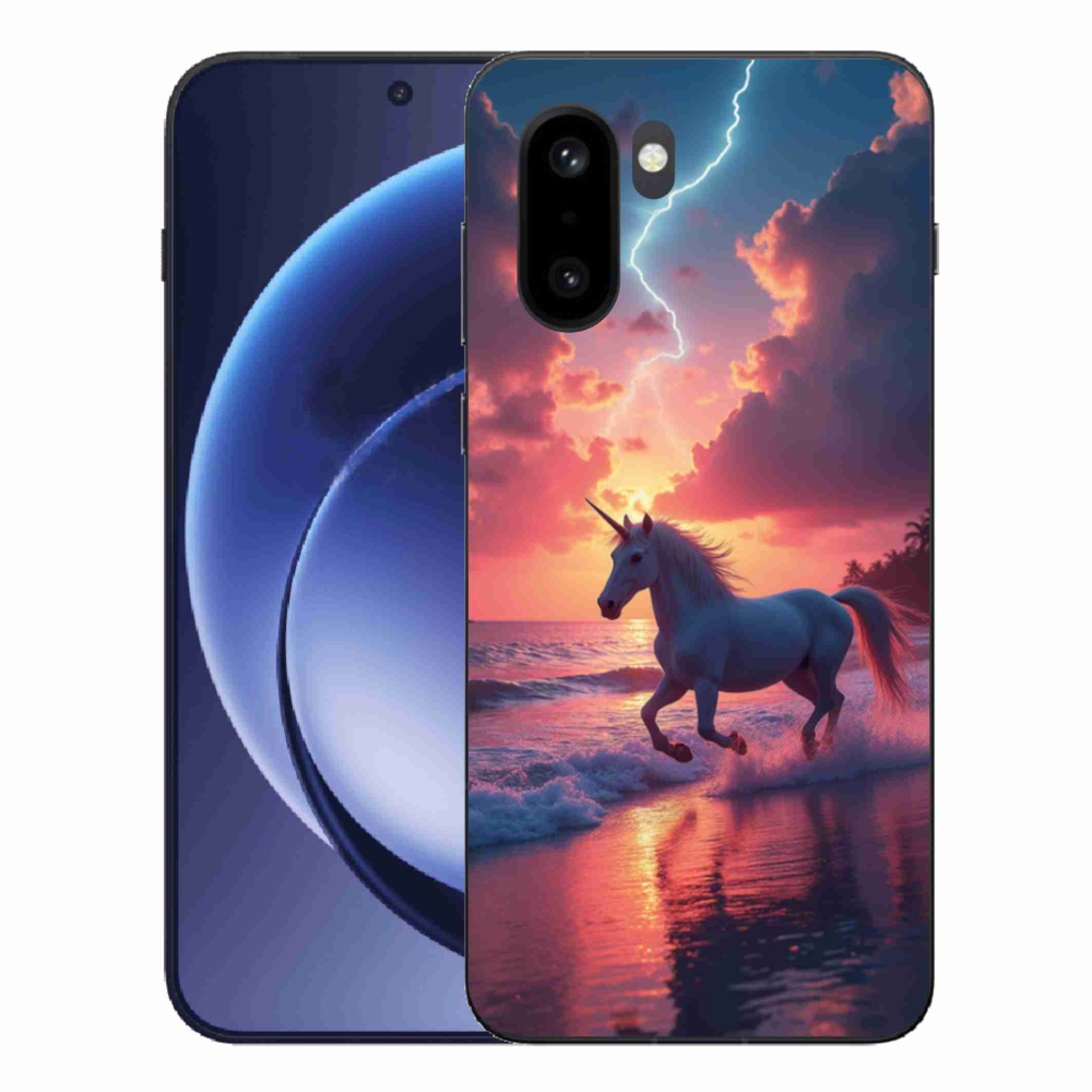 Gelový kryt mmCase na One Plus 15R - jednorožec na pláži