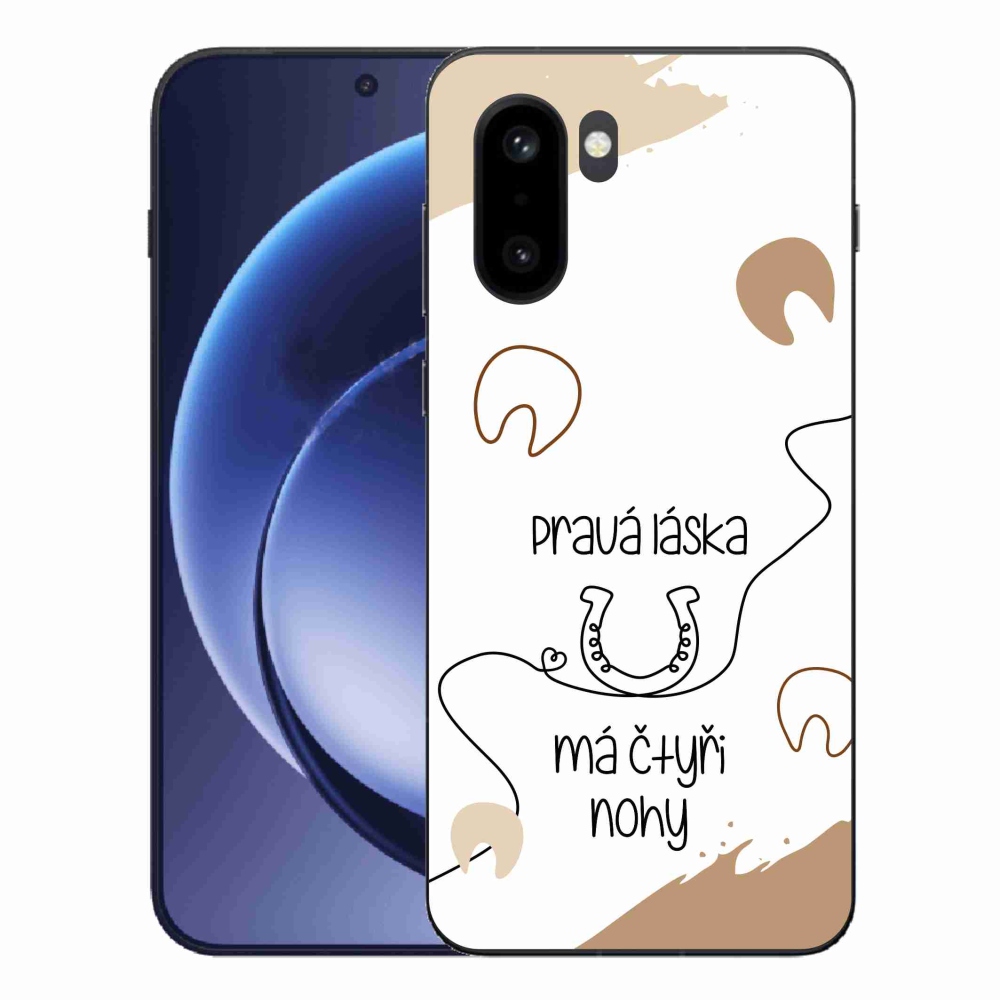 Gelový kryt mmCase na One Plus 15R - koňský motiv bílé pozadí