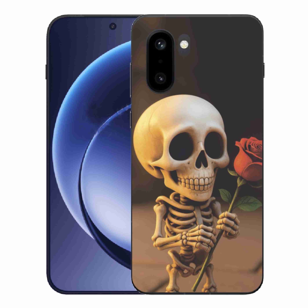 Gelový kryt mmCase na One Plus 15R - kostlivec s růží