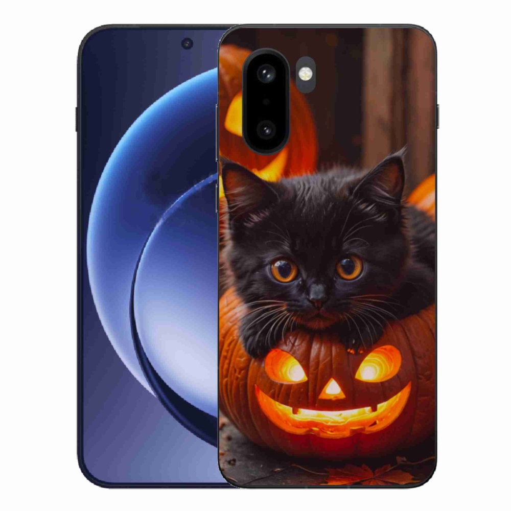 Gelový kryt mmCase na One Plus 15R - kotě a dýně