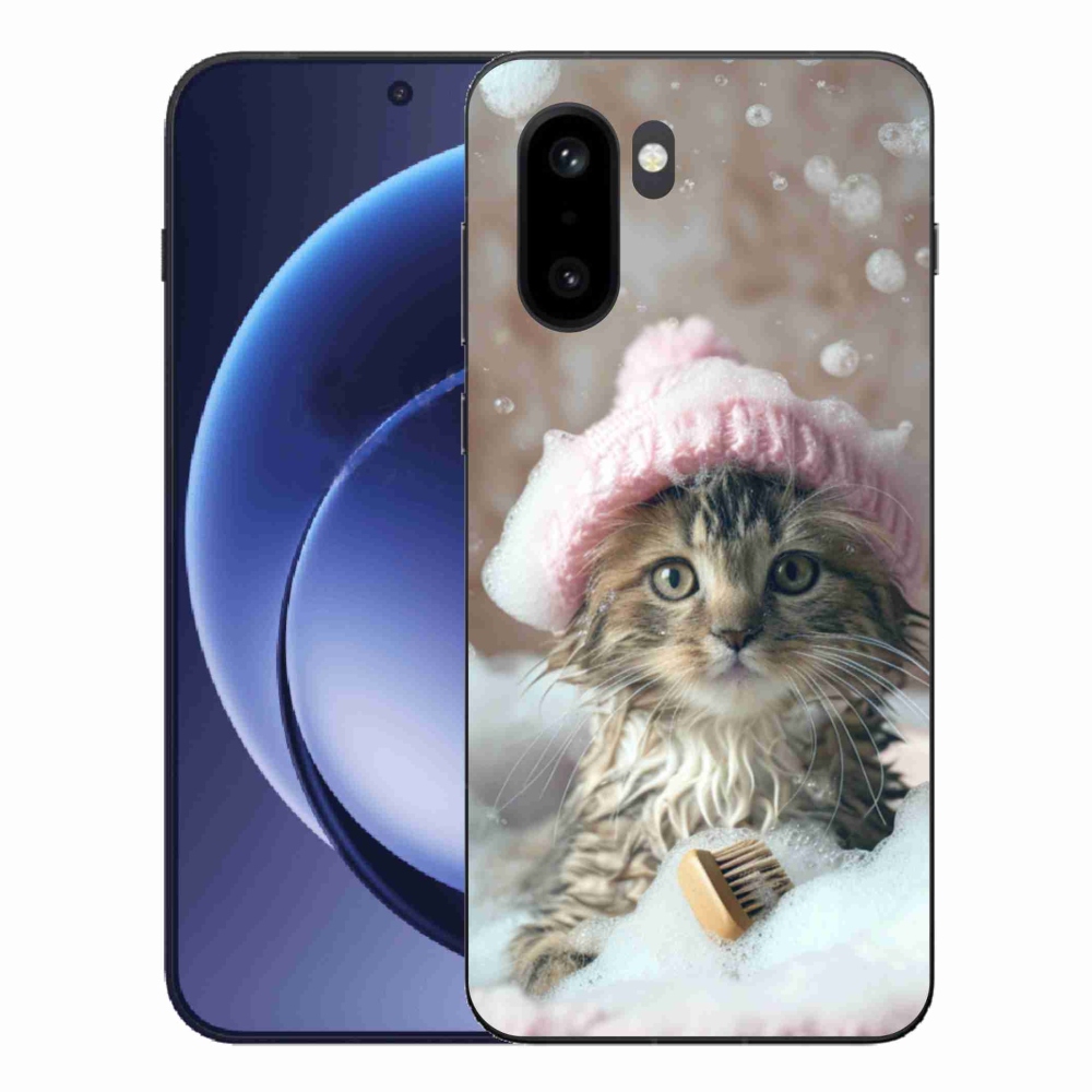 Gelový kryt mmCase na One Plus 15R - kotě a koupel