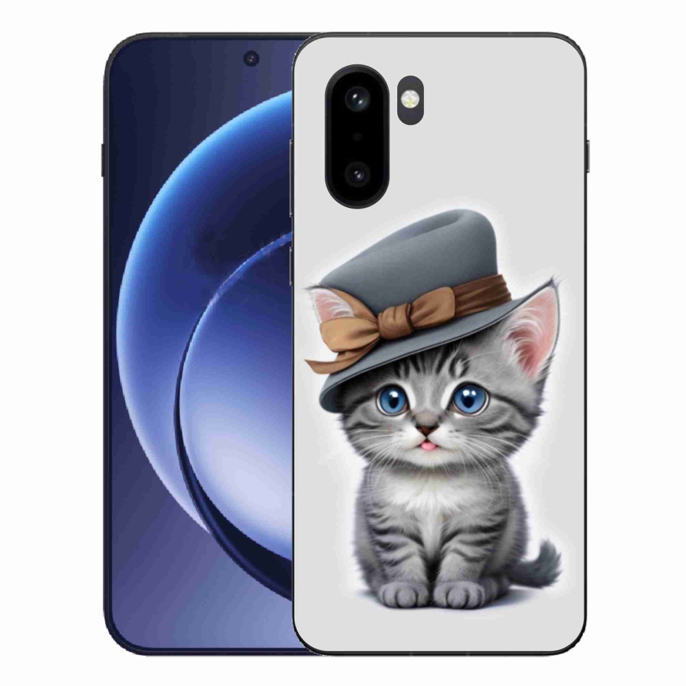 Gelový kryt mmCase na One Plus 15R - kotě s kloboukem