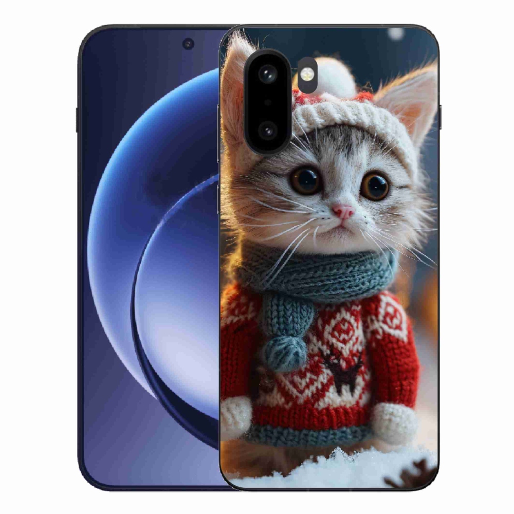 Gelový kryt mmCase na One Plus 15R - kotě ve svetru