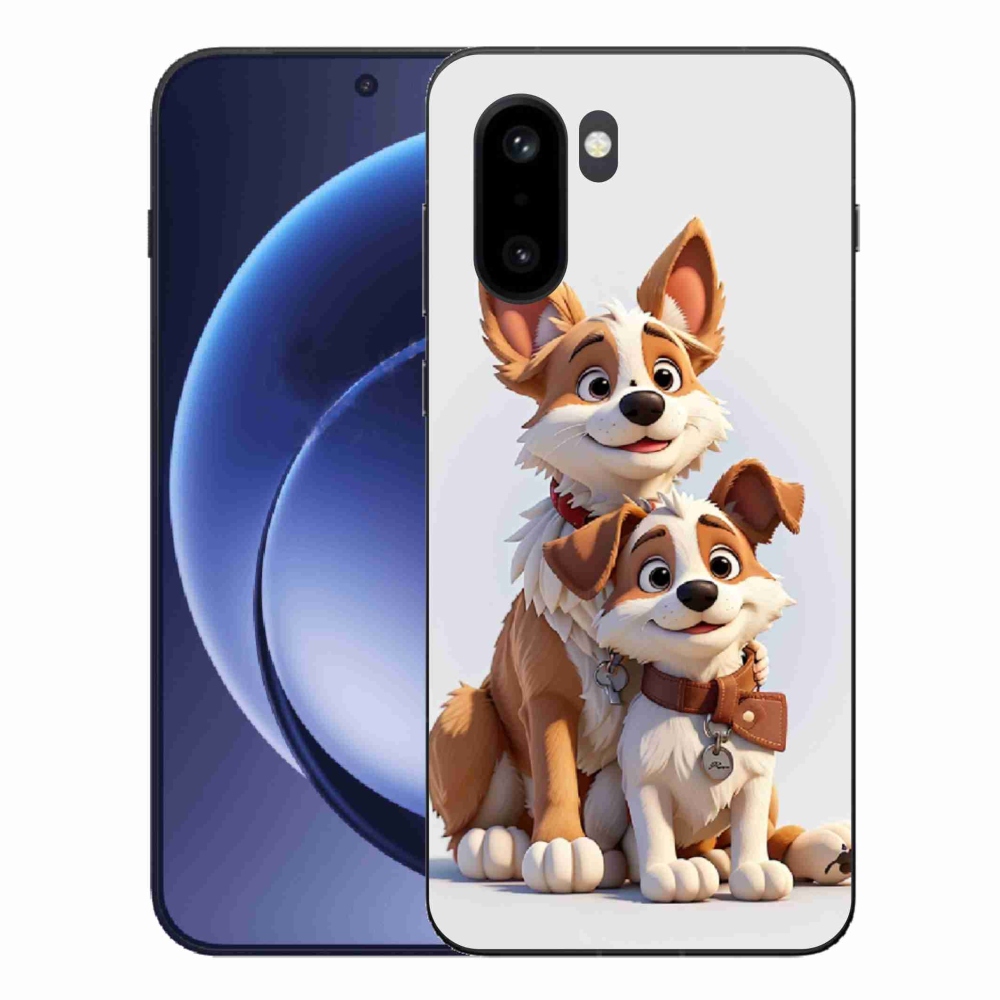 Gelový kryt mmCase na One Plus 15R - kreslení psi