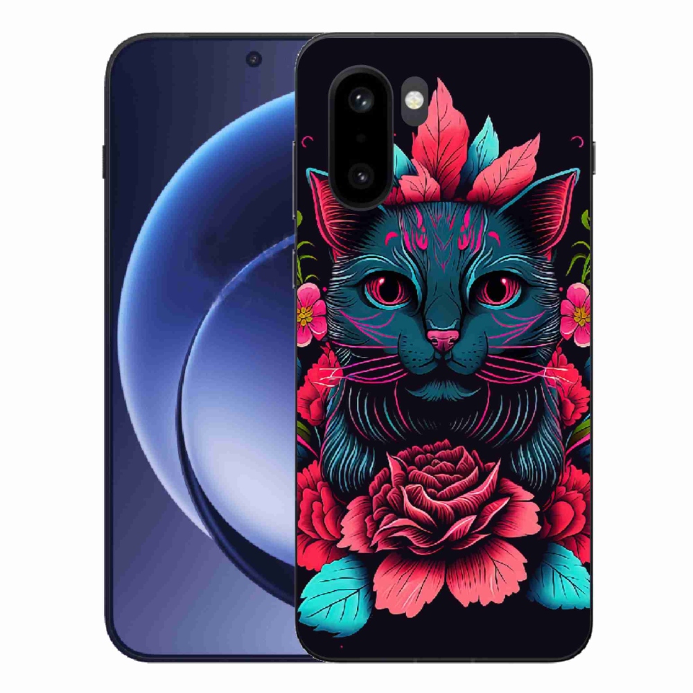 Gelový kryt mmCase na One Plus 15R - květiny a kočka