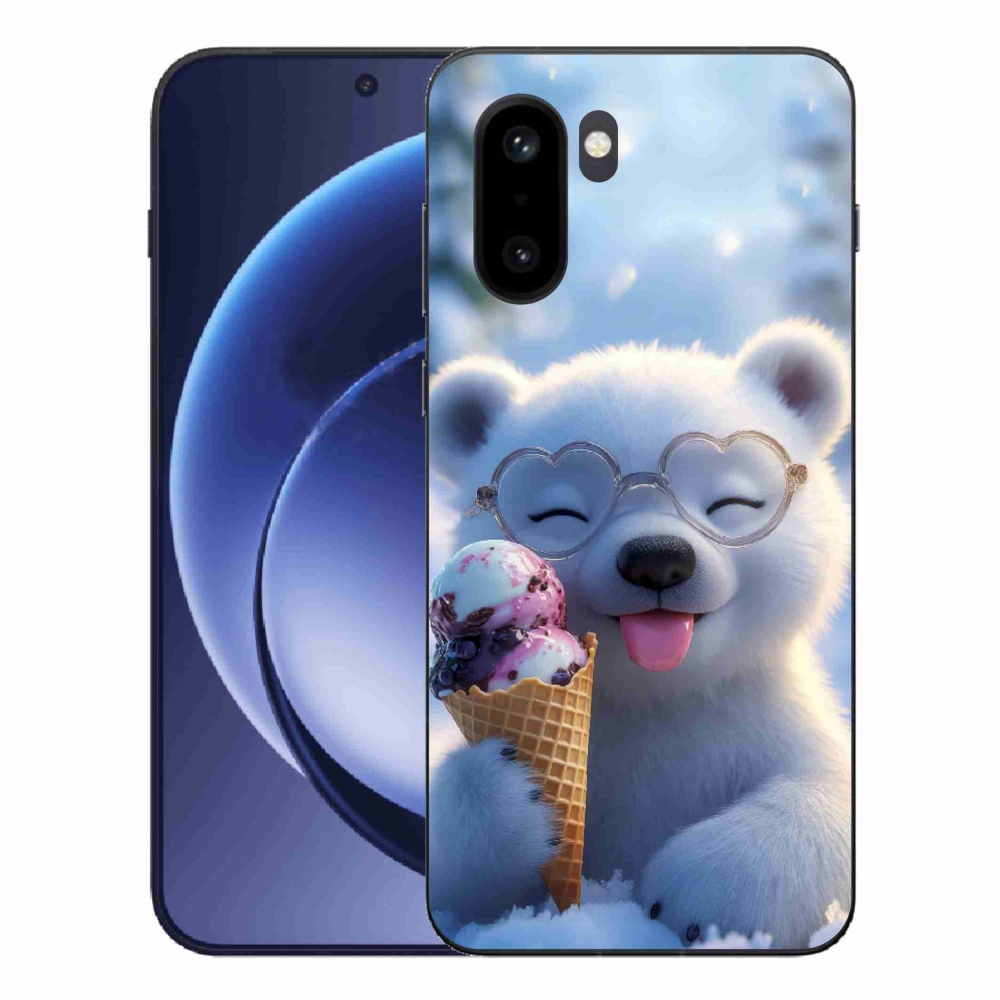 Gelový kryt mmCase na One Plus 15R - medvídek se zmrzlinou