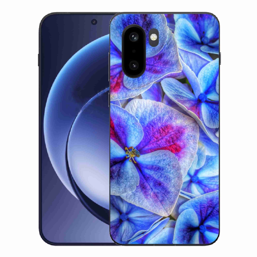 Gelový kryt mmCase na One Plus 15R - modré květy 1