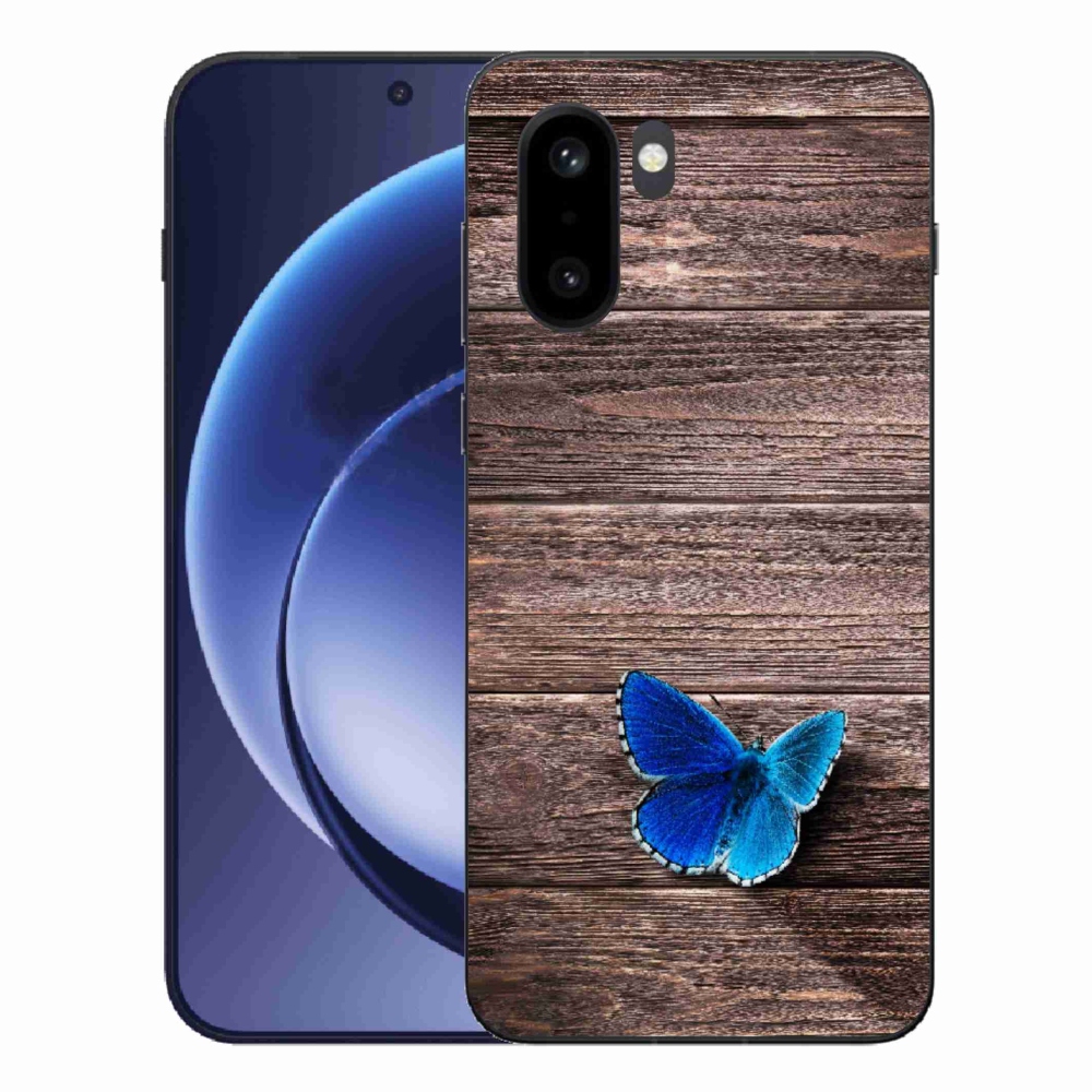 Gelový kryt mmCase na One Plus 15R - modrý motýl 1