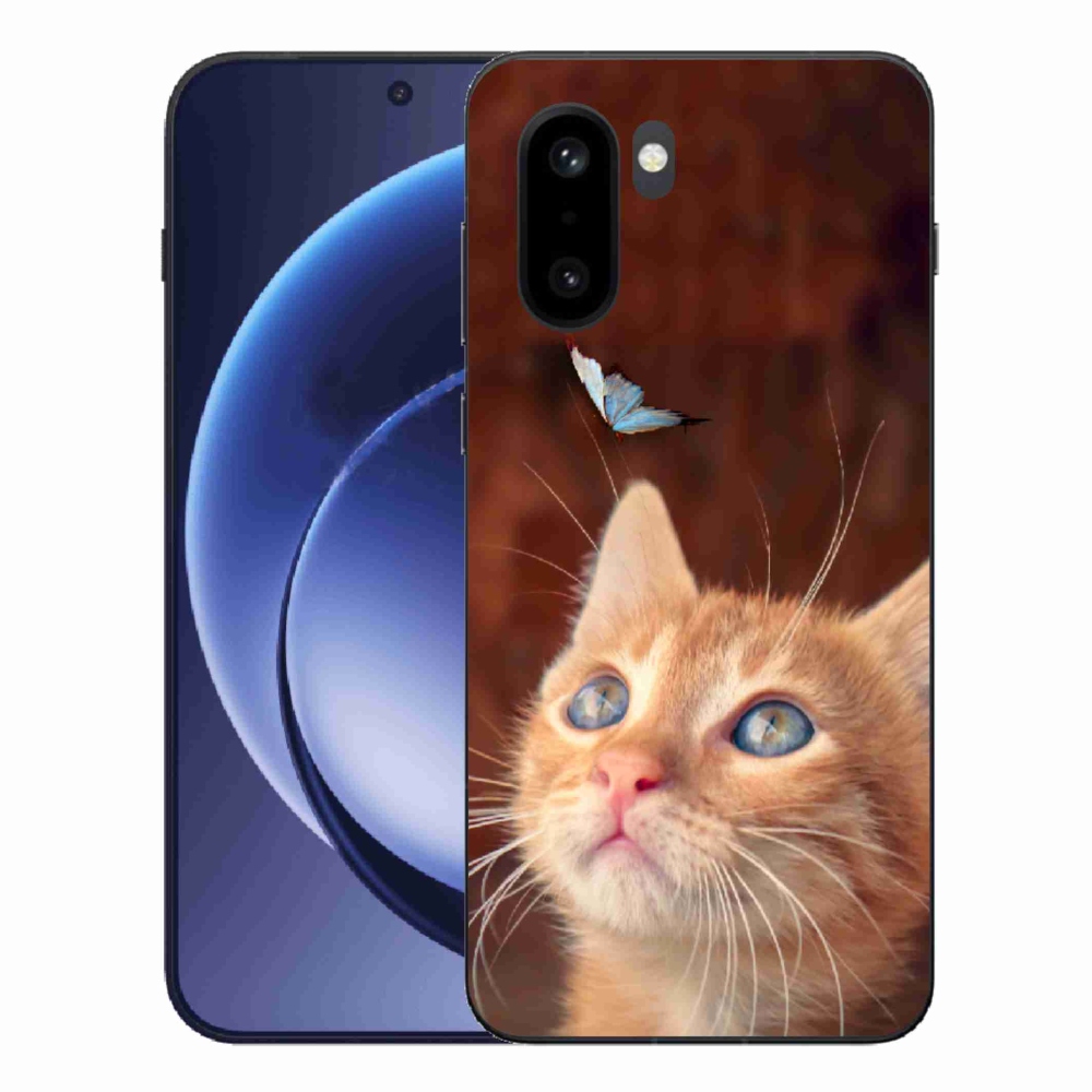 Gelový kryt mmCase na One Plus 15R - motýl a kotě