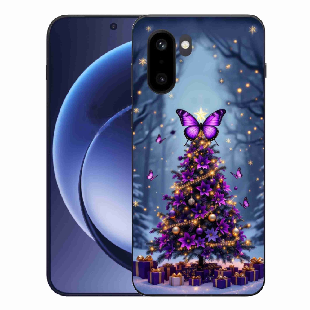 Gelový kryt mmCase na One Plus 15R - motýlí vánoční stromek