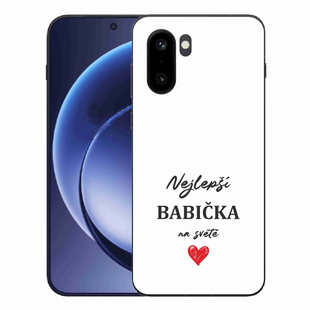 Gelový kryt mmCase na One Plus 15R - nejlepší babička 1 bílé pozadí