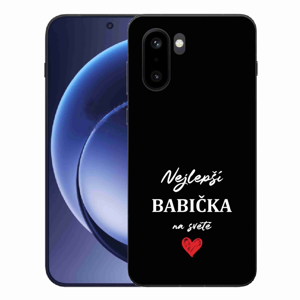 Gelový kryt mmCase na One Plus 15R - nejlepší babička 1 černé pozadí