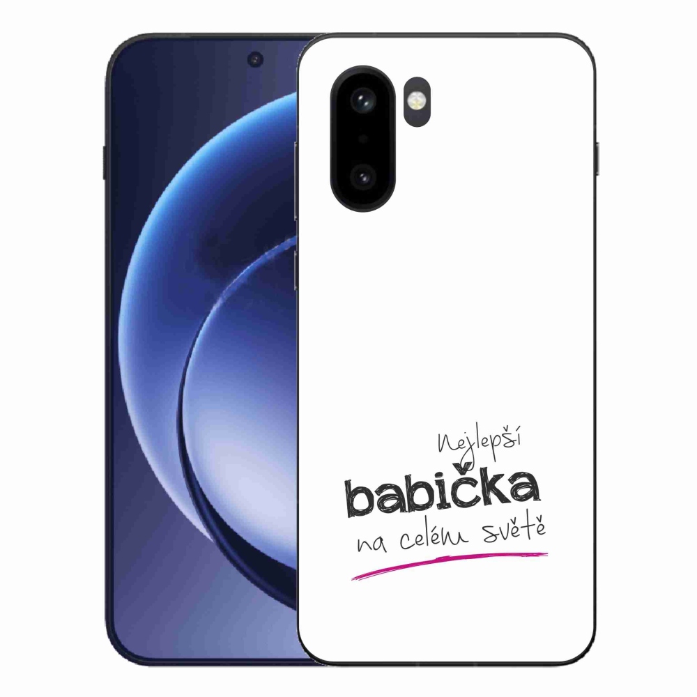 Gelový kryt mmCase na One Plus 15R - nejlepší babička 4 bílé pozadí