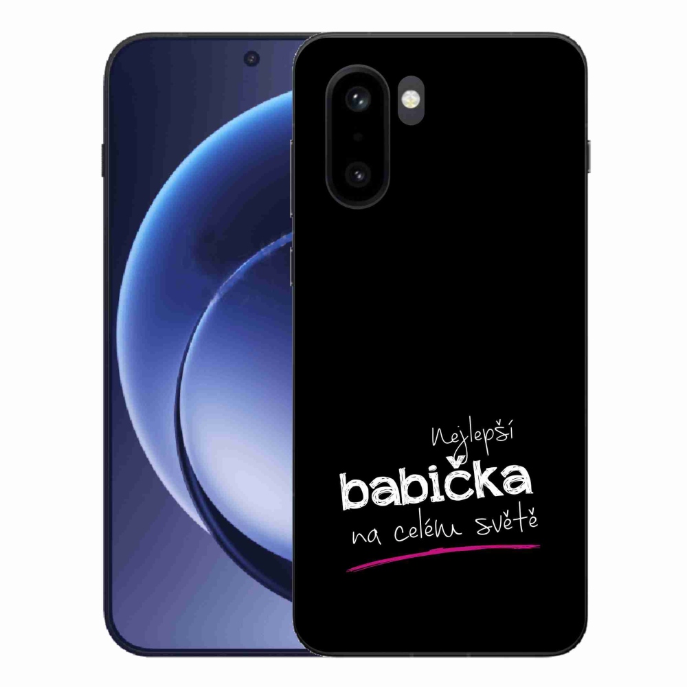 Gelový kryt mmCase na One Plus 15R - nejlepší babička 4 černé pozadí