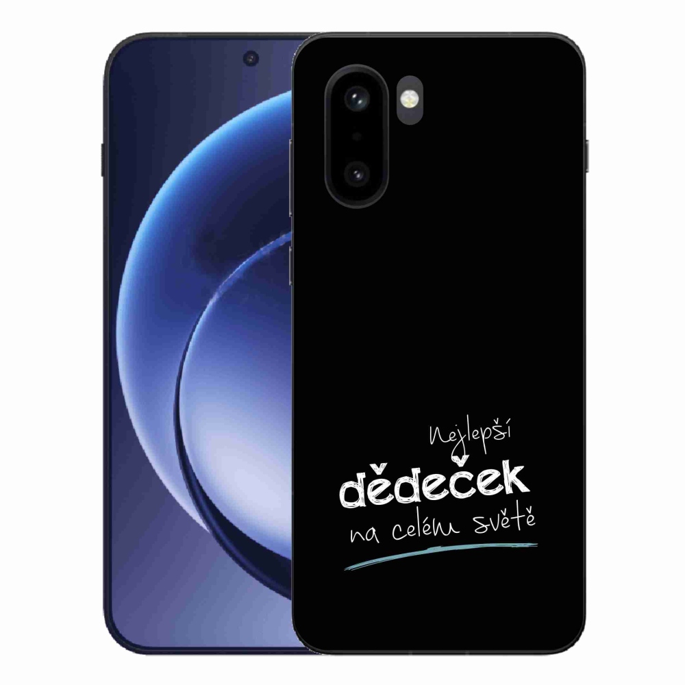 Gelový kryt mmCase na One Plus 15R - nejlepší dědeček 3 černé pozadí