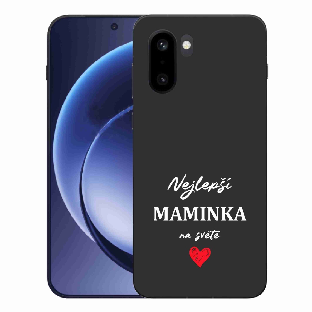 Gelový kryt mmCase na One Plus 15R - nejlepší maminka 1 černé pozadí
