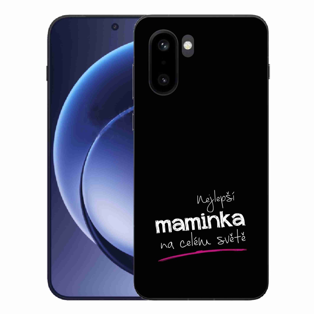 Gelový kryt mmCase na One Plus 15R - nejlepší maminka 4 černé pozadí