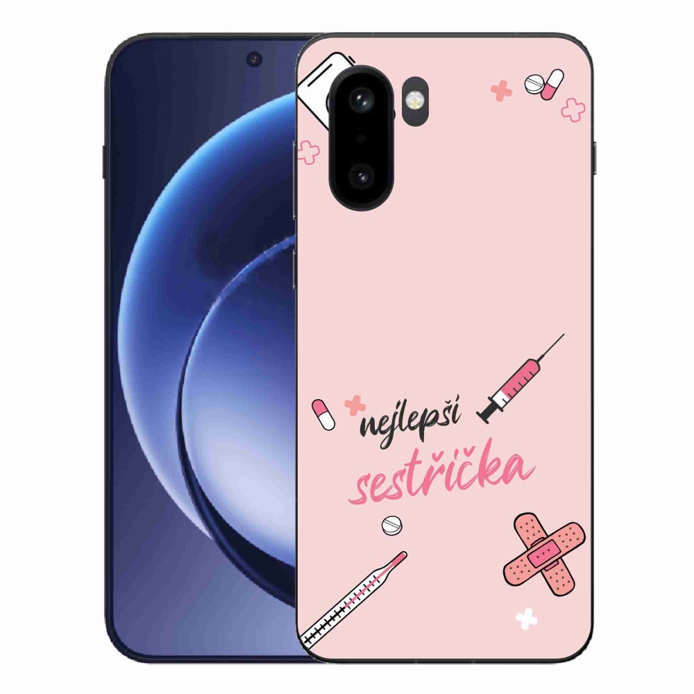 Gelový kryt mmCase na One Plus 15R - nejlepší sestřička růžové pozadí