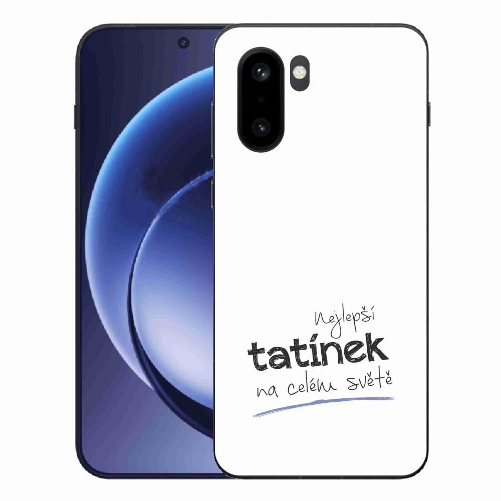Gelový kryt mmCase na One Plus 15R - nejlepší tatínek 4 bílé pozadí
