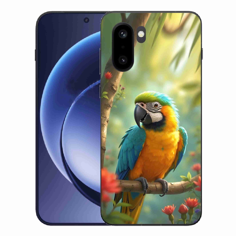 Gelový kryt mmCase na One Plus 15R - papoušek ara modrožlutá
