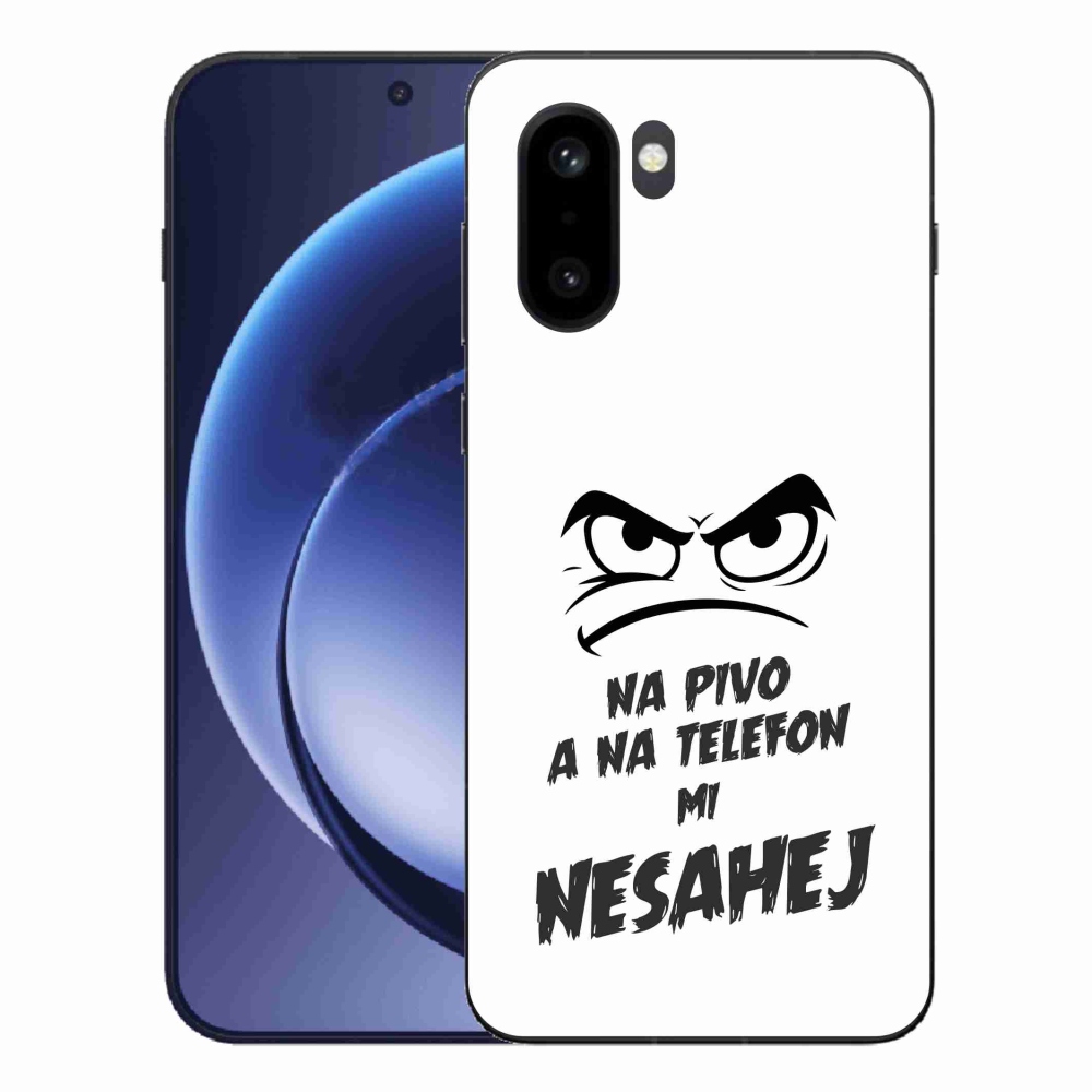 Gelový kryt mmCase na One Plus 15R - pivní motiv 2 bílé pozadí