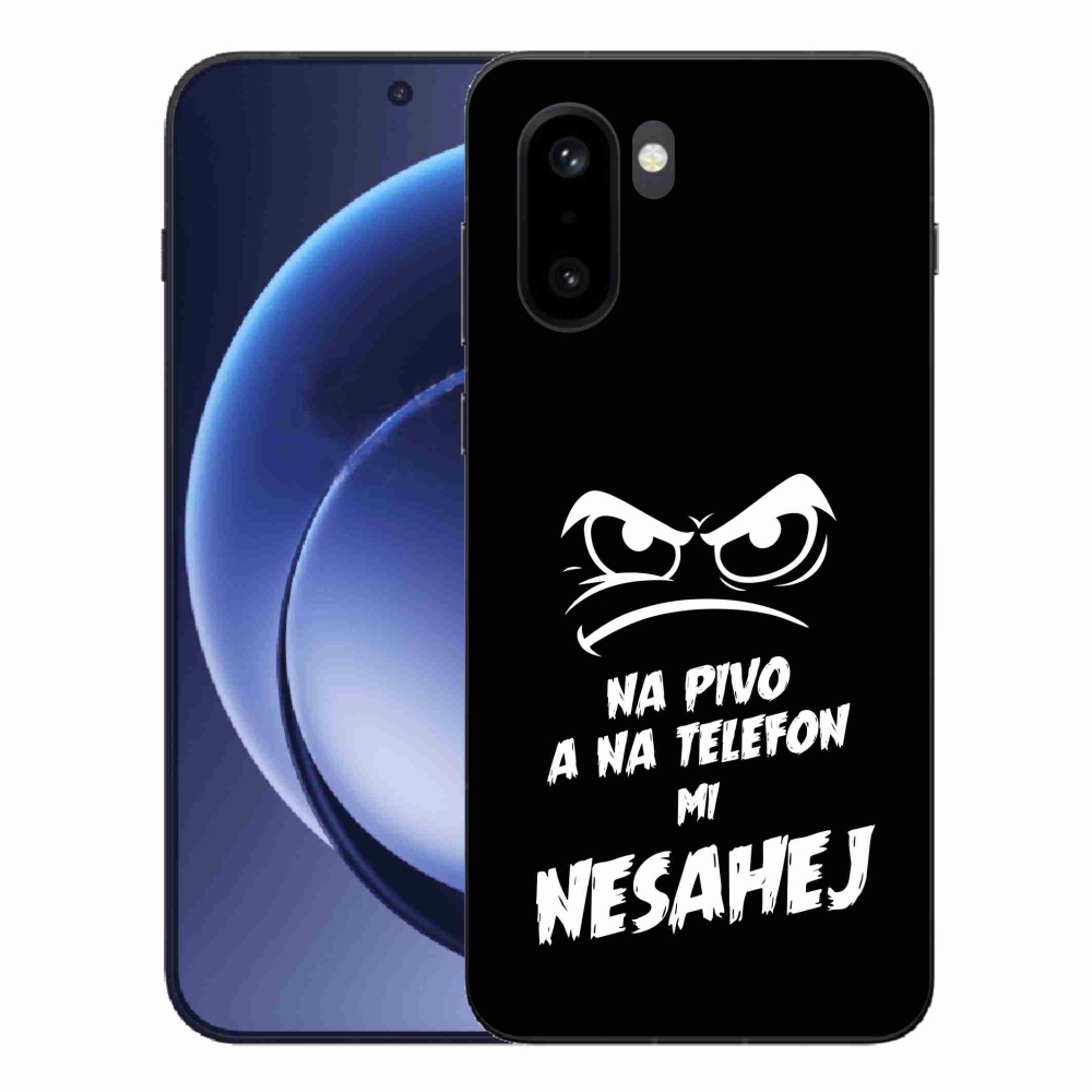 Gelový kryt mmCase na One Plus 15R - pivní motiv 2 černé pozadí