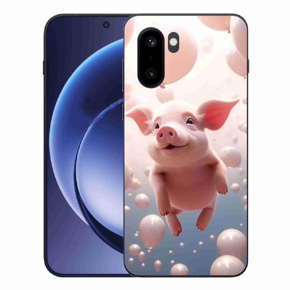 Gelový kryt mmCase na One Plus 15R - prasátko s balónky
