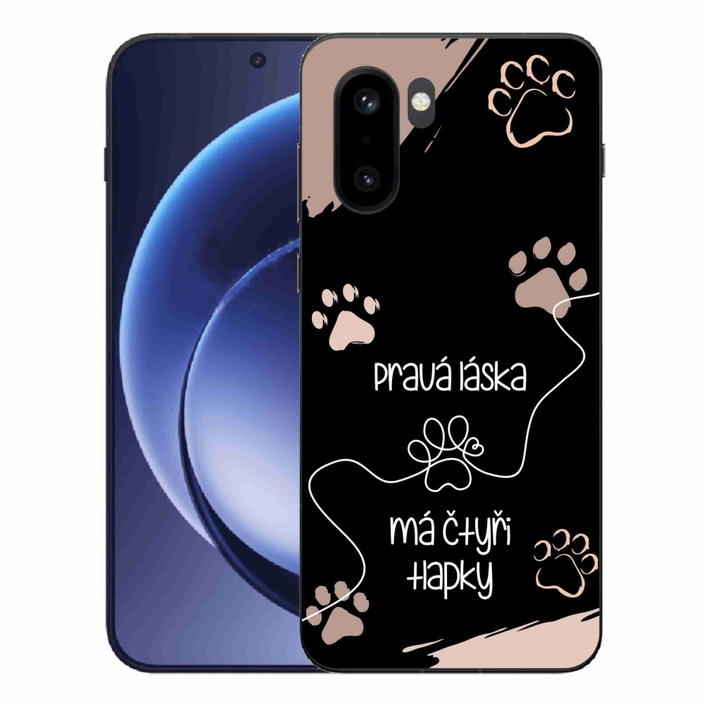 Gelový kryt mmCase na One Plus 15R - psí motiv 1 černé pozadí