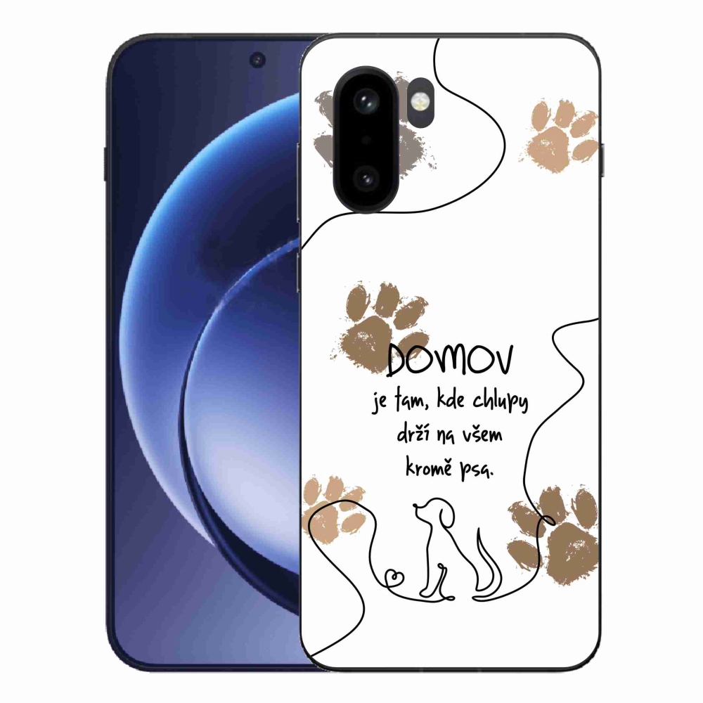 Gelový kryt mmCase na One Plus 15R - psí motiv bílé pozadí