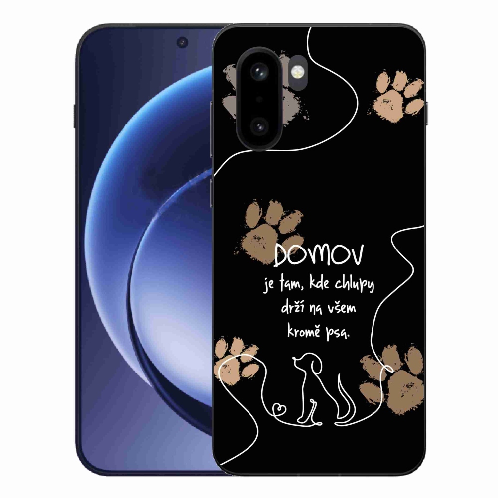Gelový kryt mmCase na One Plus 15R - psí motiv černé pozadí