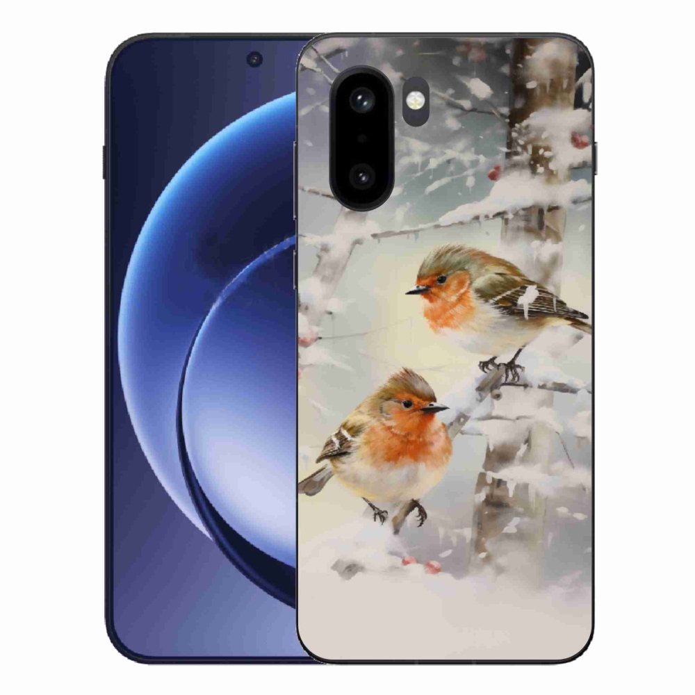 Gelový kryt mmCase na One Plus 15R - ptáčci v zimě