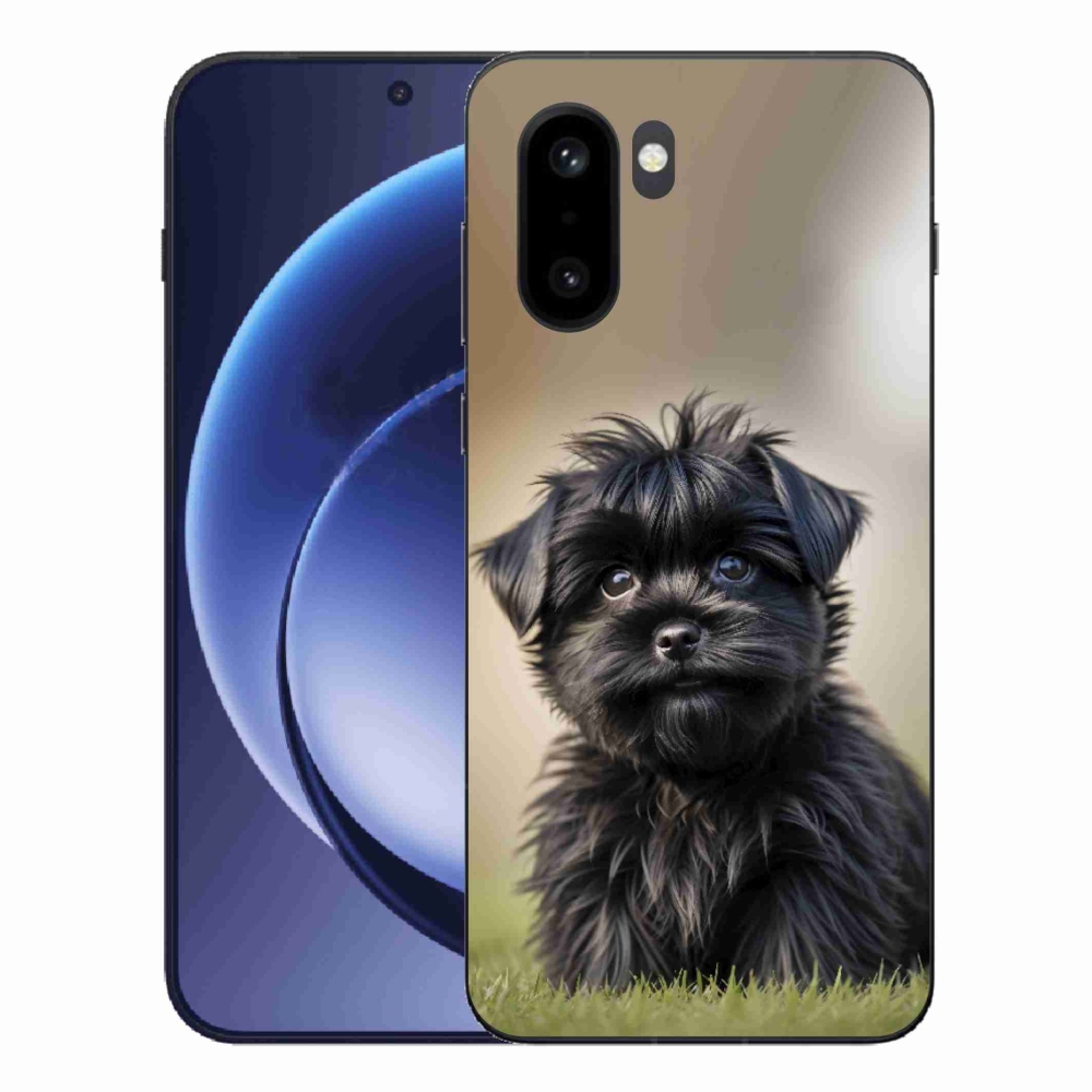 Gelový kryt mmCase na One Plus 15R - roztomilý černý pejsek