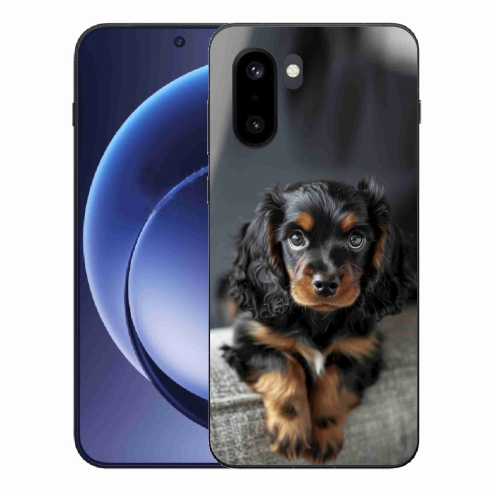 Gelový kryt mmCase na One Plus 15R - roztomilý dlouhosrstý jezevčík